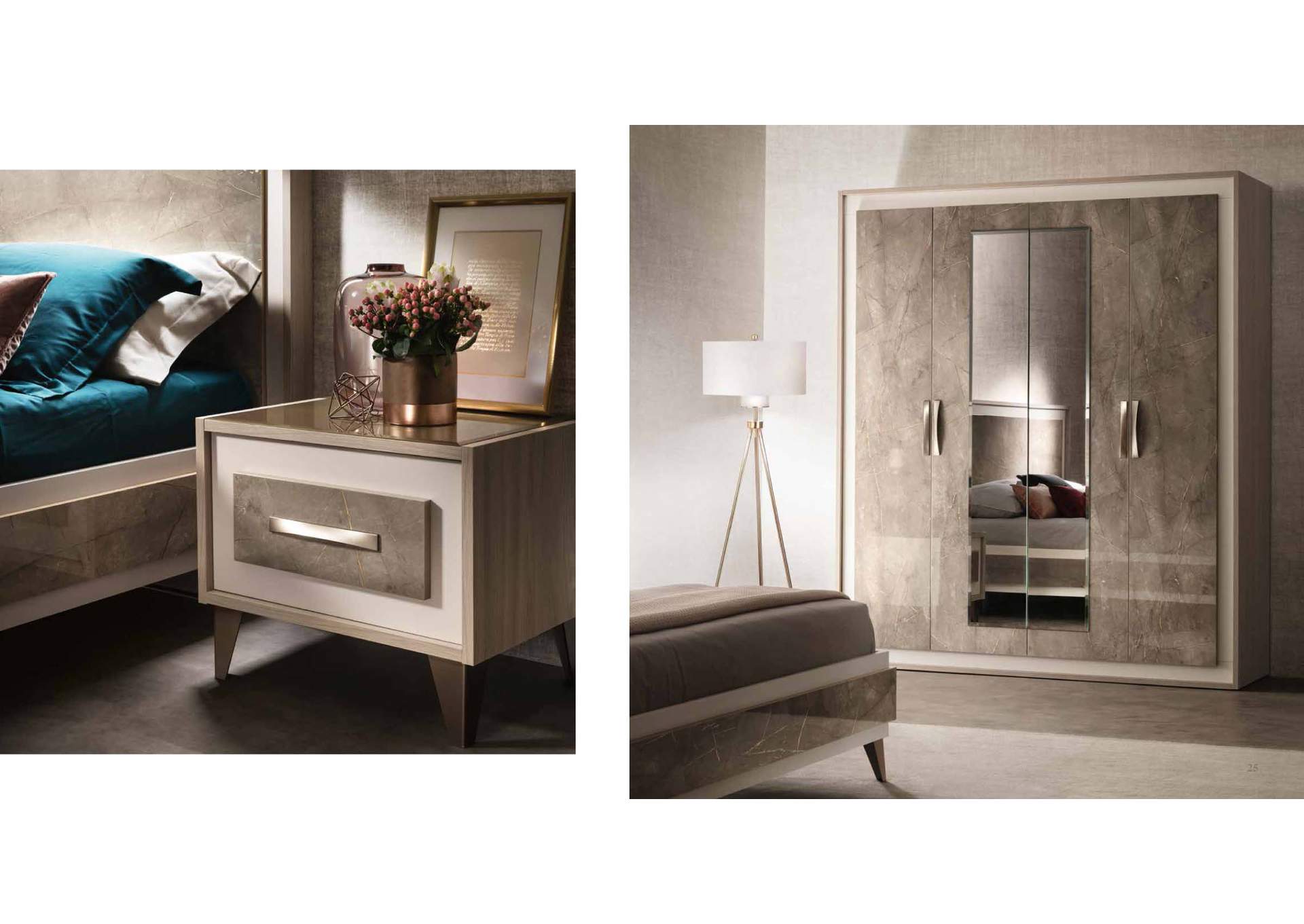 Arredoambra Bedroom By Arredo Classic with Double Dresser SET,ESF Wholesale Furniture