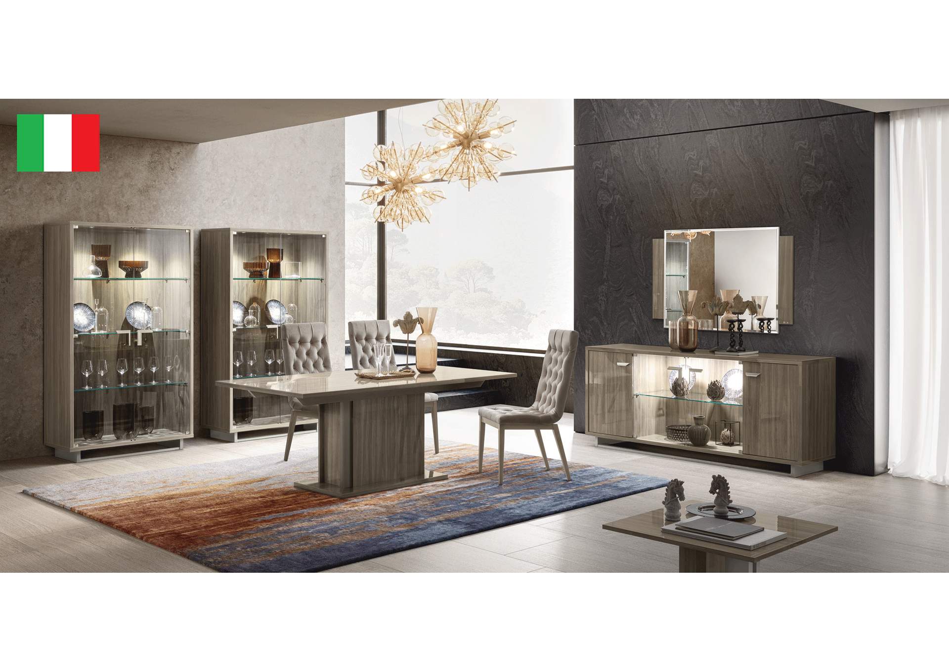 Volare Dining Room Venetian Grey By Camel Group Italy SET,ESF Wholesale Furniture