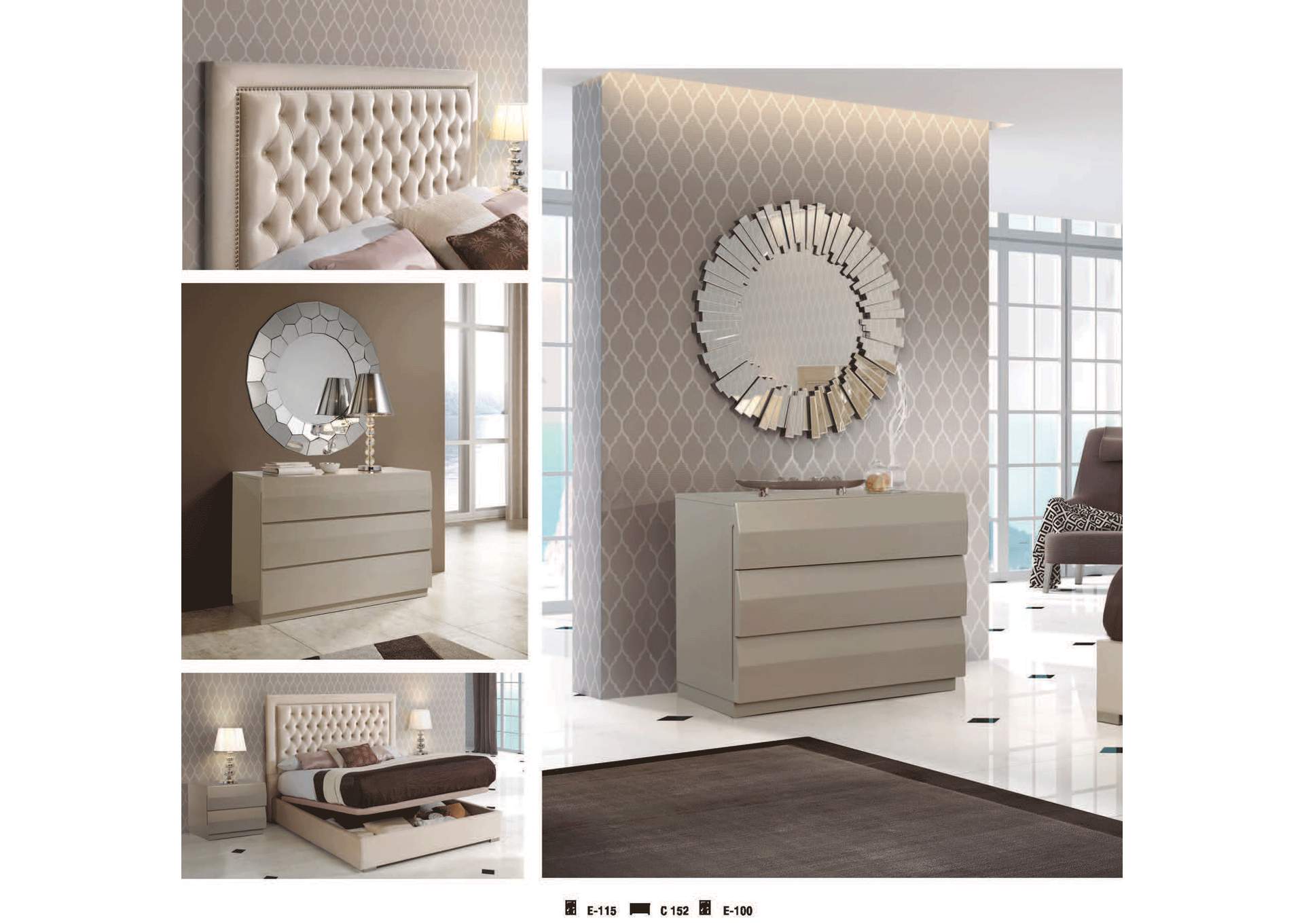C152 Dresser & E100 Mirror SET,ESF Wholesale Furniture