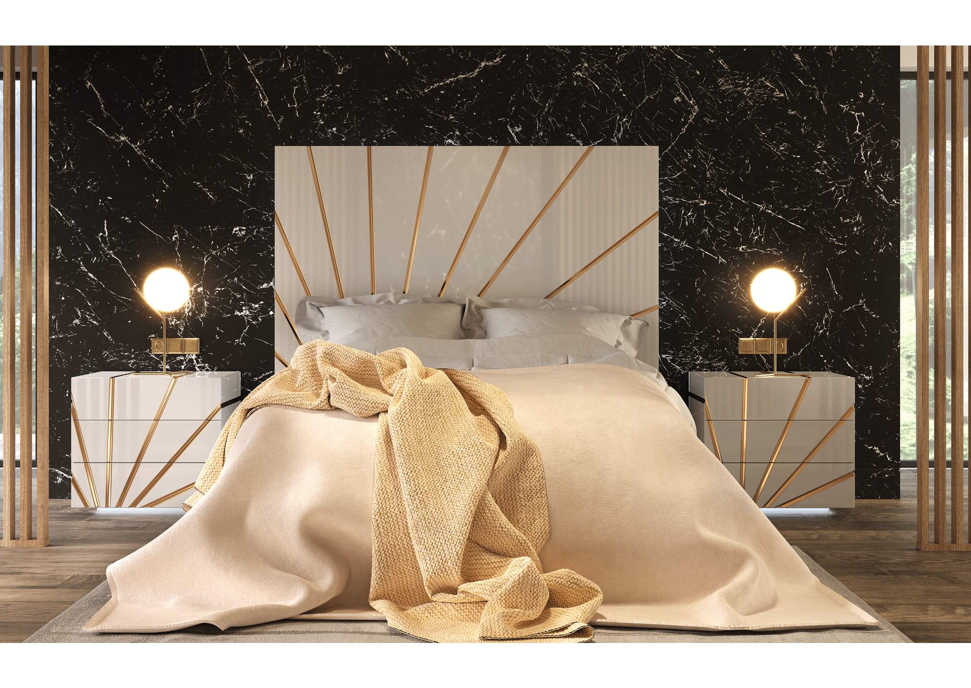 Oro White Bedroom SET,ESF Wholesale Furniture