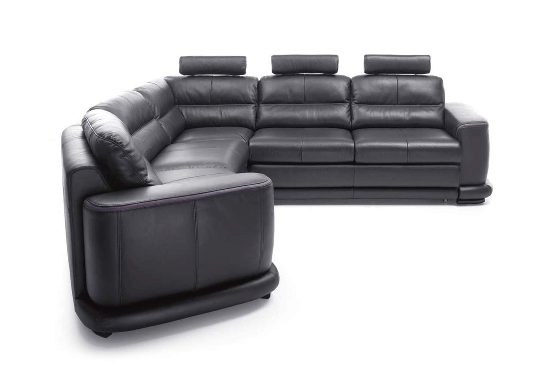 Black Sectional Camino Left Chaise,ESF Wholesale Furniture