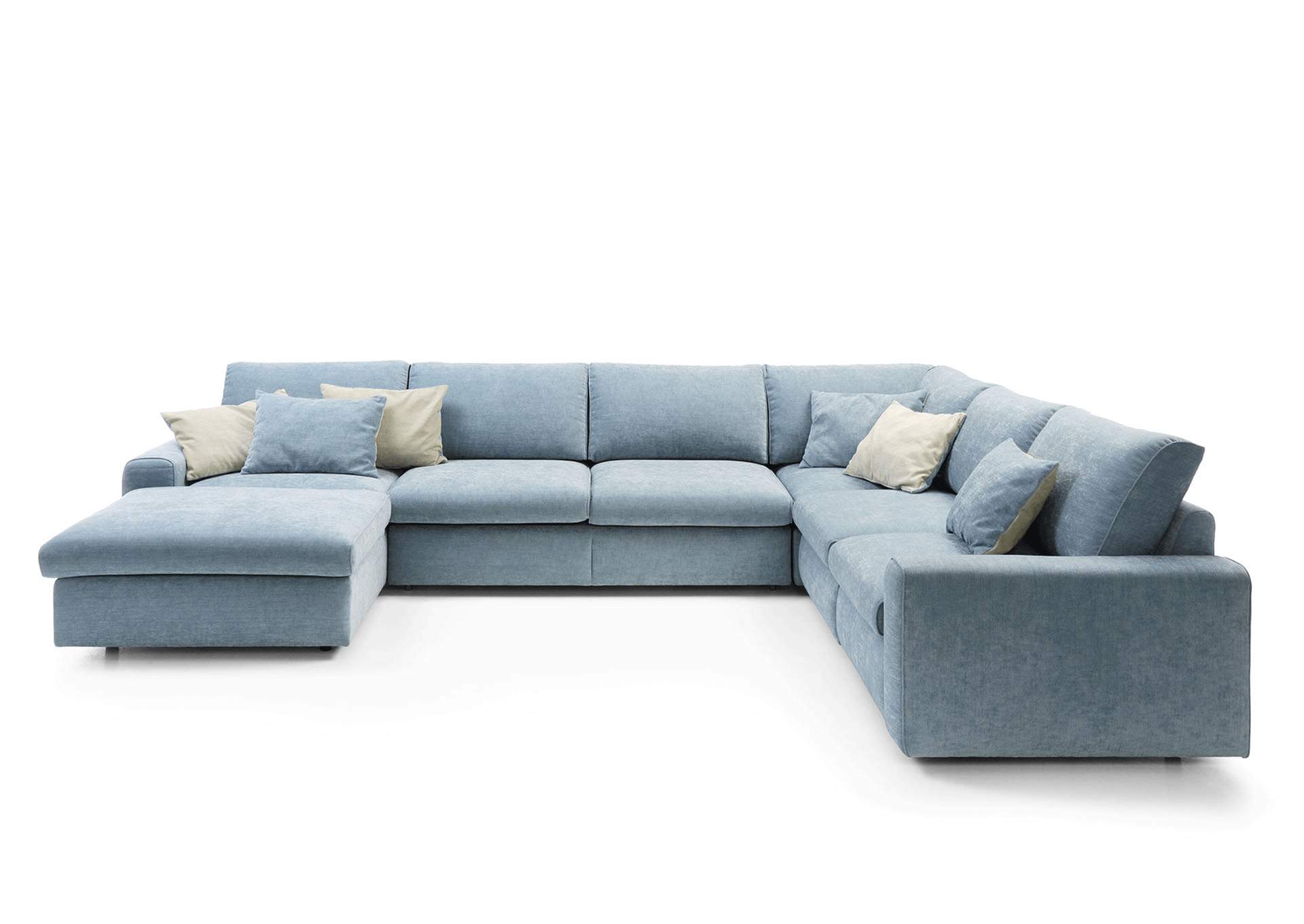 Blue Karato Sectional Left W/ Sleeping Function And Storage,ESF Wholesale Furniture