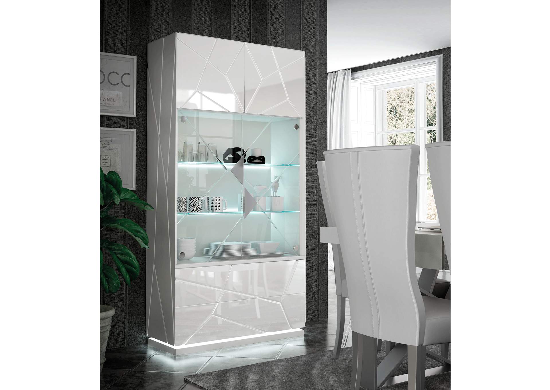 White Kiu Display Unit/China,ESF Wholesale Furniture