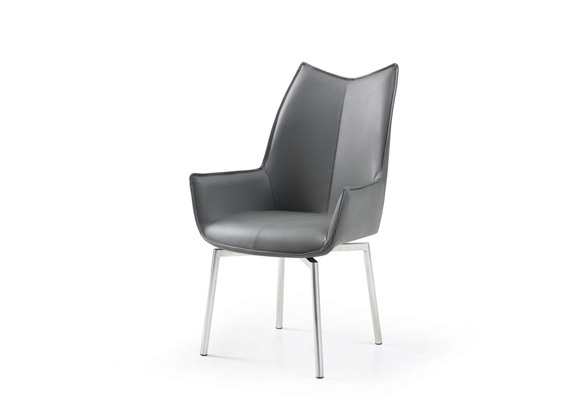 9087 Table Dark Grey with 1218 Swivel Dark Grey Chair SET,ESF Wholesale Furniture