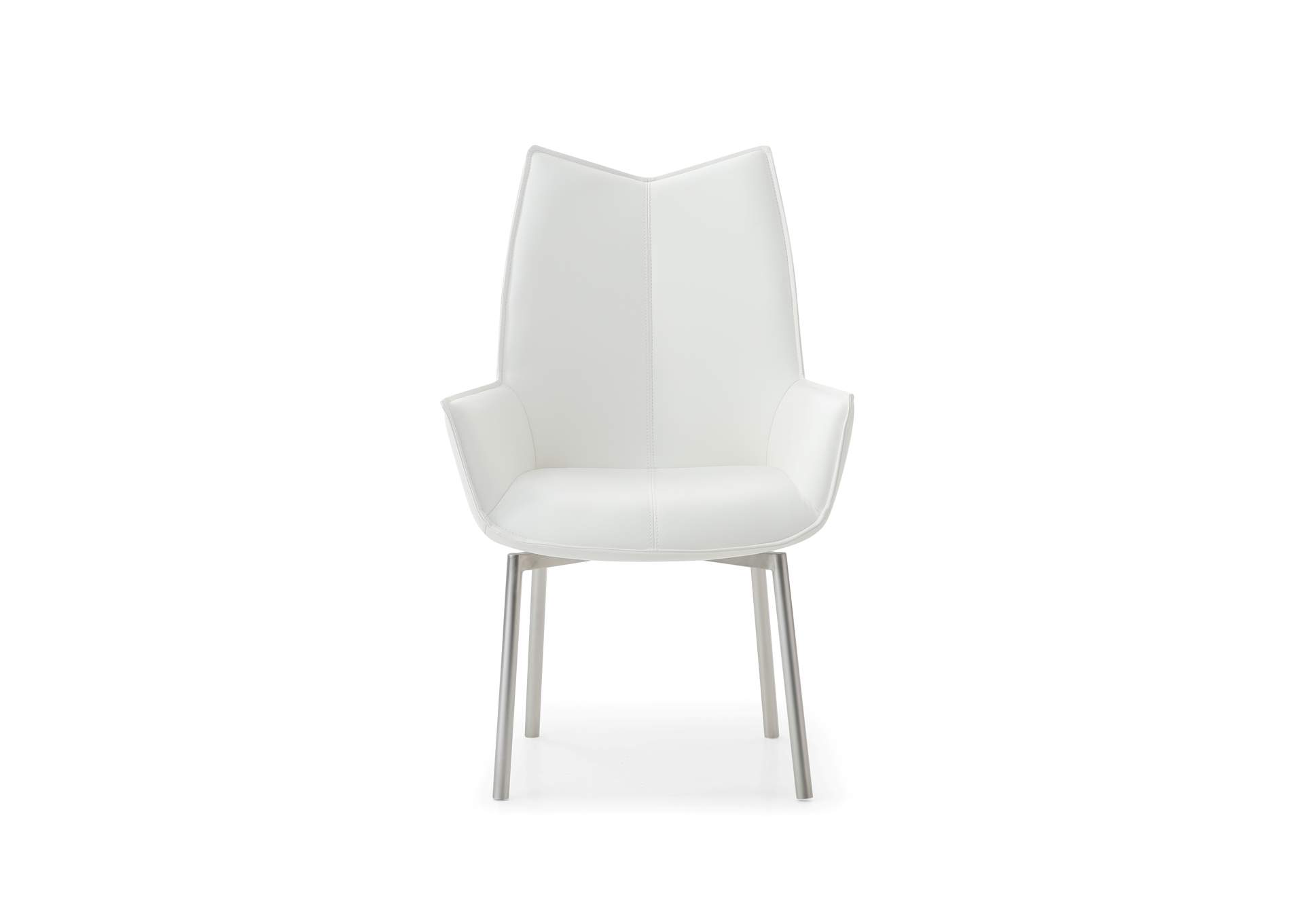 9087 Table White with 1218 Swivel White Chair SET,ESF Wholesale Furniture