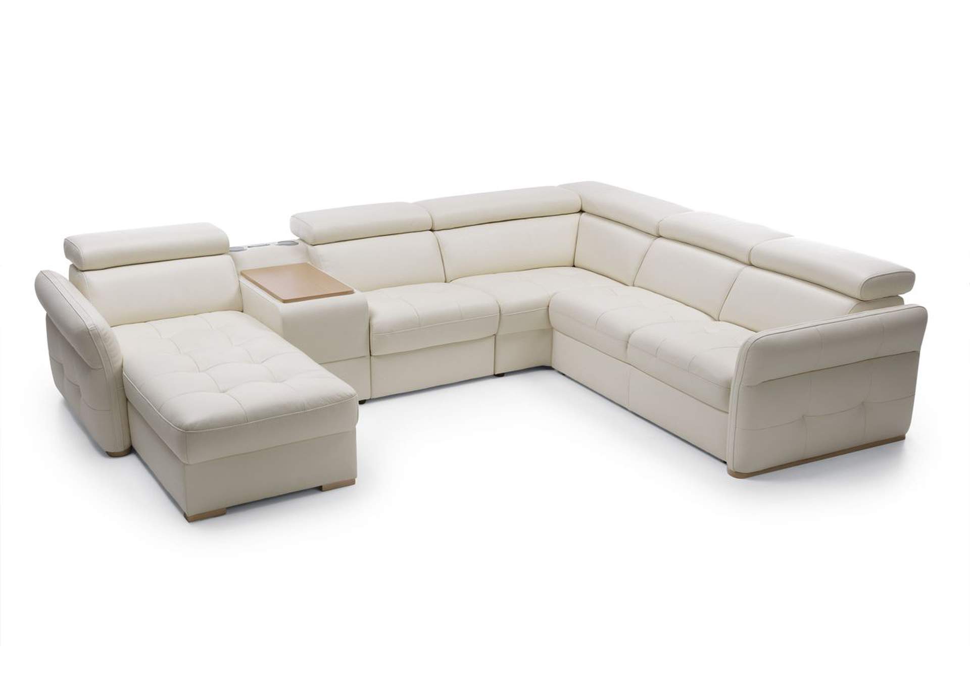 White, Grey/Silver, Light Beige Massimo Sectional,ESF Wholesale Furniture