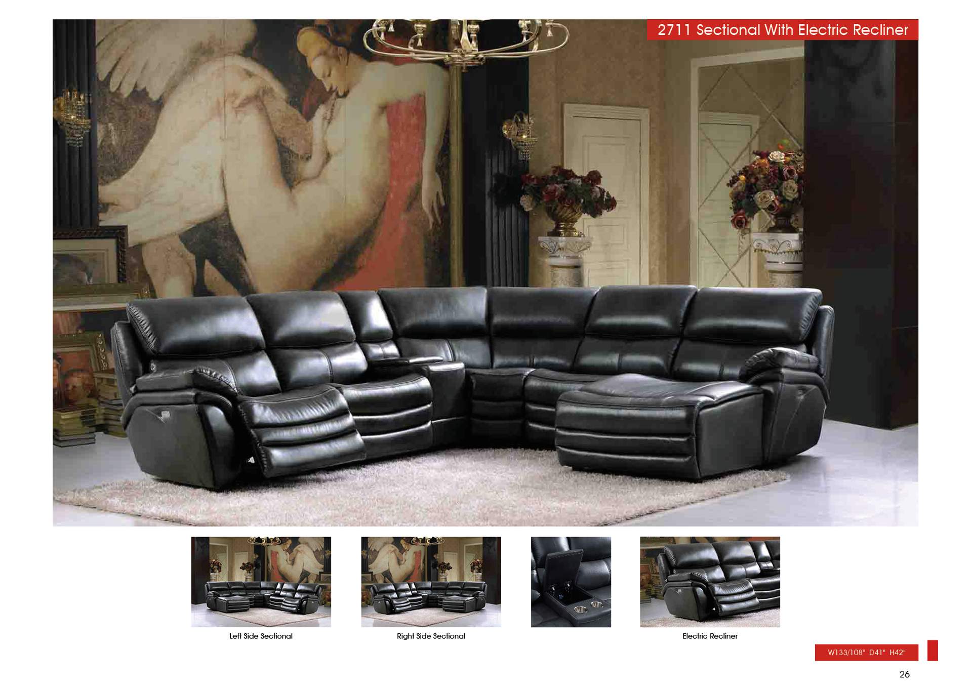 2711 Sectional Right Facing,ESF Wholesale Furniture