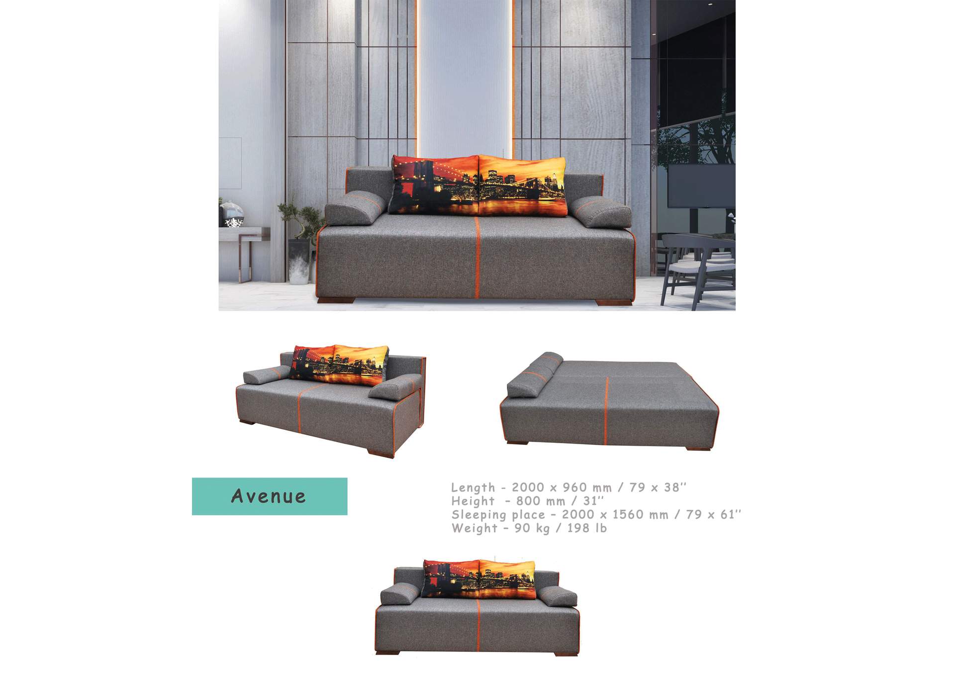 Avenue Sofa Bed,ESF Wholesale Furniture