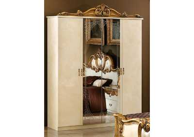 Image for Barocco Ivory Gold 4-door Wardrobe