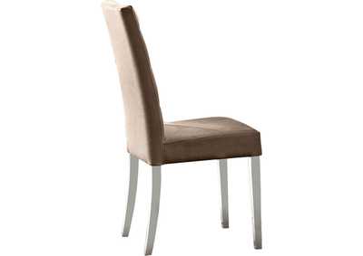 Dama Bianca Side Chair In Eco-leather