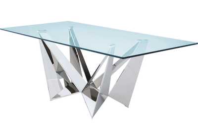 2061 Modern Dining Table with Fixed Top