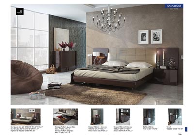 Image for Barcelona Brown Storage Queen Bed W/ Dresser & Mirror