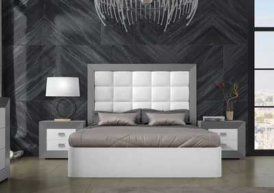 Image for White, Grey/Silver Margo Queen Storage Bedroom Copy Set