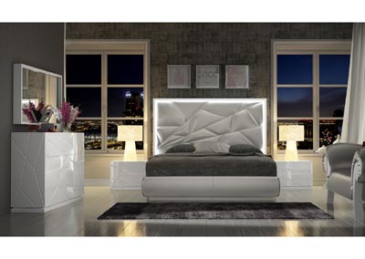 Image for Kiu White King Storage Bed W/ Dresser & Mirror