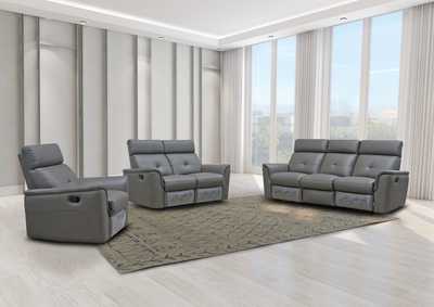 Image for 8501 Dark Grey with Manual Recliner SET