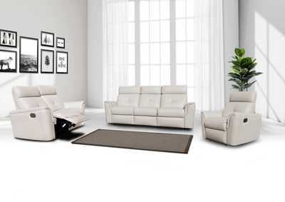 8501 White with Manual Recliners SET