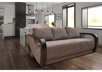 Image for Brown/Wenge/Walnut, Light Beige Modern Sofa Bed And Storage Set