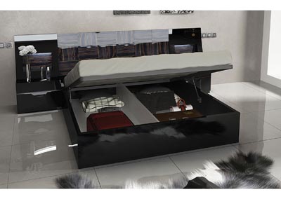 Image for Marbella Black Storage King Bed W/ Dresser & Mirror