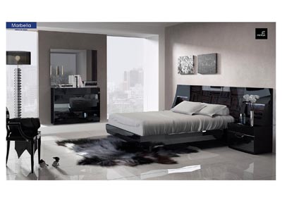 Image for Marbella Black 2-Door Wardrobe [SPECIAL ORDER]