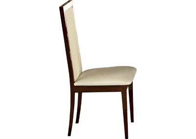 Image for Roma Beige & Walnut Side Dining Chair [Set of 2]