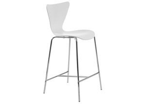 Tessa White Counter Chair - Set of 2