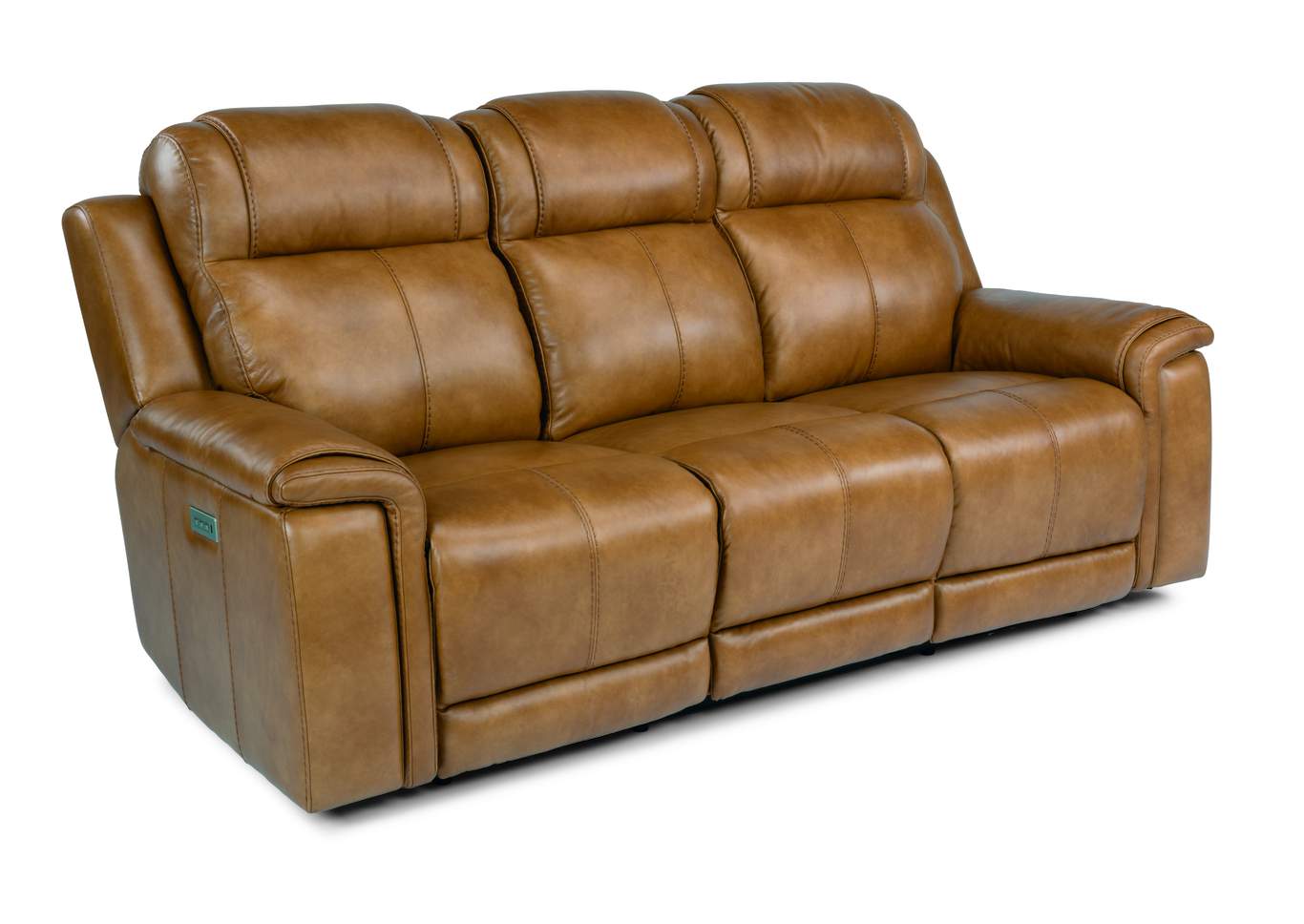 Kingsley Medium Brown Power Reclining Sofa with Power Headrests,Flexsteel