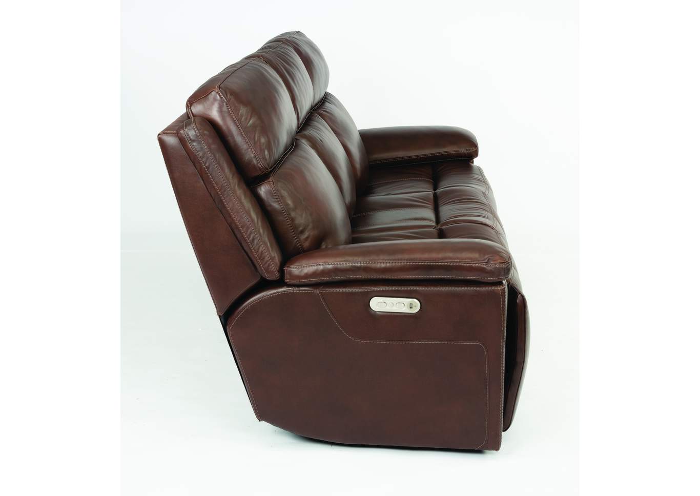 Chance Dark Brown Power Reclining Sofa with Power Headrests,Flexsteel