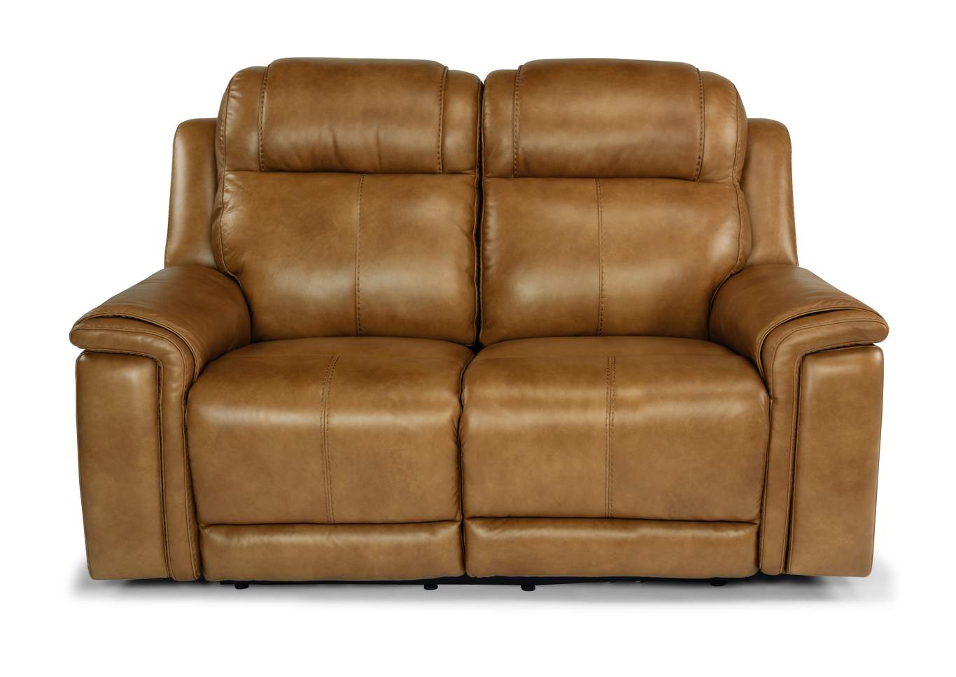 Kingsley Medium Brown Power Reclining Loveseat with Power Headrests,Flexsteel