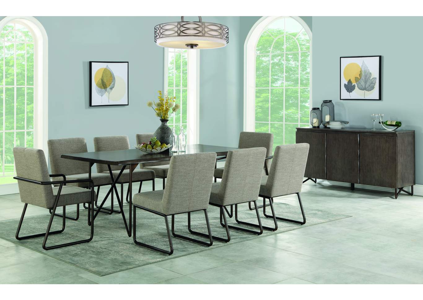 Shadow Distressed Grey Rectangular Dining Table,Flexsteel