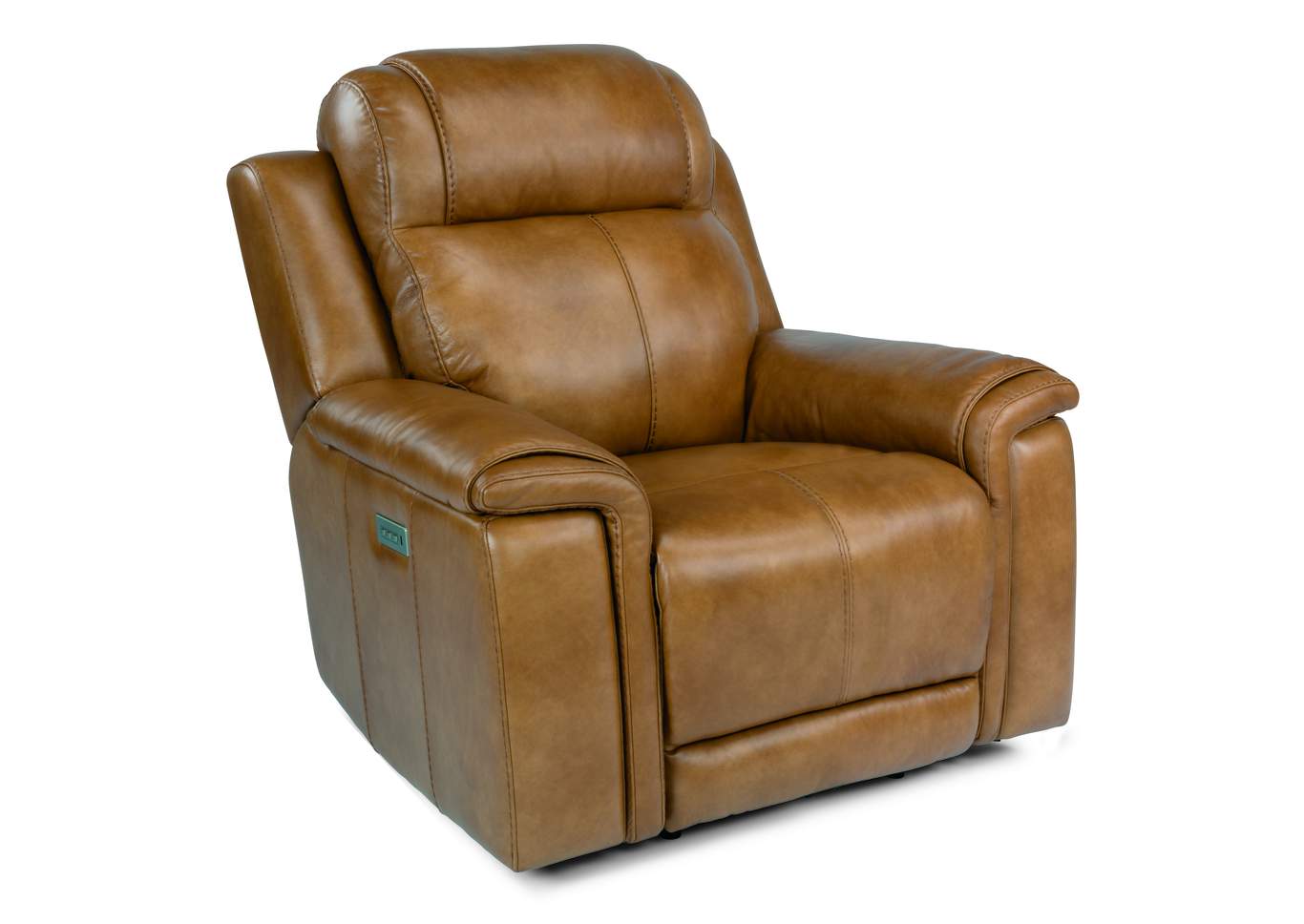 Kingsley Medium Brown Power Recliner with Power Headrest,Flexsteel