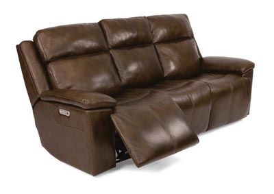 Image for Chance Brown Power Reclining Sofa with Power Headrests