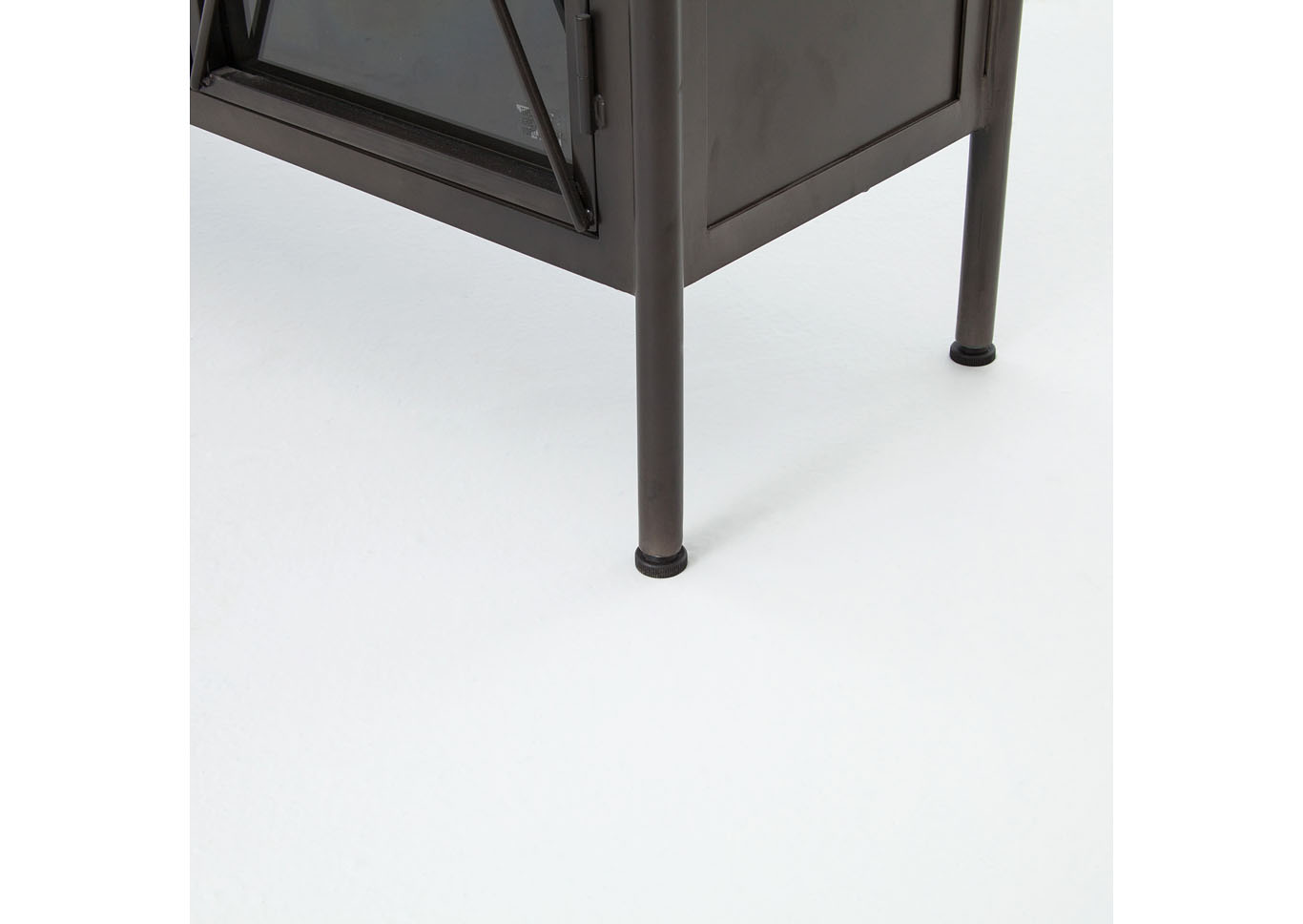 Waxed Black (pc) + Tempered Glass Irondale Allegra Sideboard-Waxed Black,Four Hands Furnishing Style