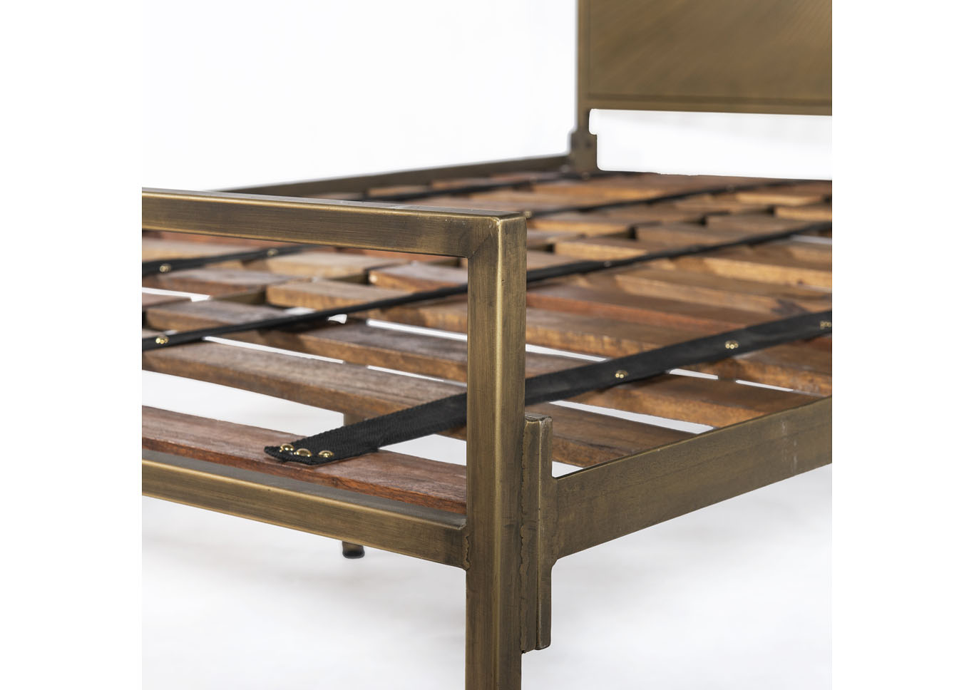 Aged Brass + Sunburst Etched Aged Brass Element Sunburst Bed Furniture