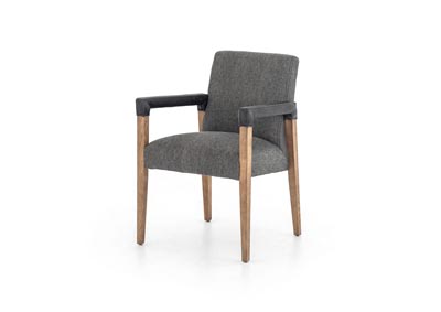 Image for Ives Black + Lamont Oak + Durango Smoke Abbott Reuben Dining Chair