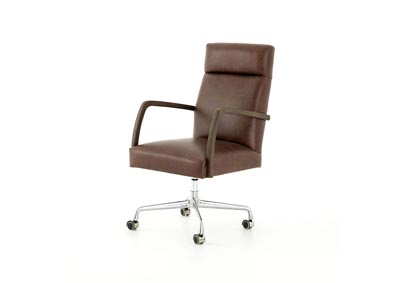 Image for Stainless Steel + Havana Brown + Burnt Nettlewood Abbott Bryson Desk Chair
