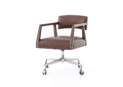 Image for Stainless Steel + Havana Brown + Burnt Nettlewood Abbott Tyler Desk Chair