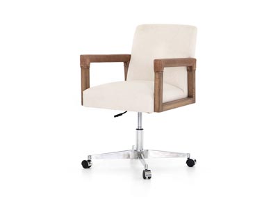 Image for Lamont Nettlewood + Chaps Saddle + Stainless Steel + Harbor Natural Abbott Reuben Desk Chair