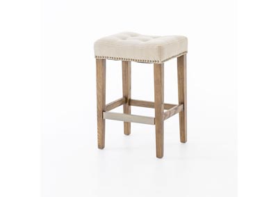Image for Brass + Aspen Grey + Canvas Desert Ashford Sean Bar + Counter Stool