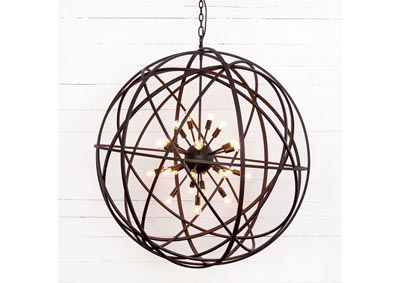 Image for Rust Carnegie Tennyson Large Chandelier-Rust