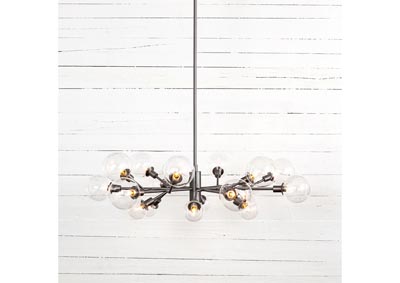 Image for Matte Natural + Clear Glass Carnegie Pellman Chandelier