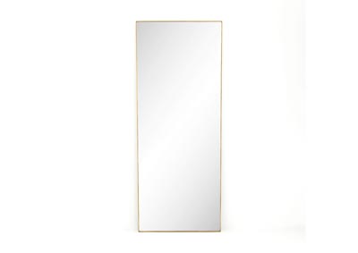 Image for Polished Brass Hughes Bellvue Floor Mirror