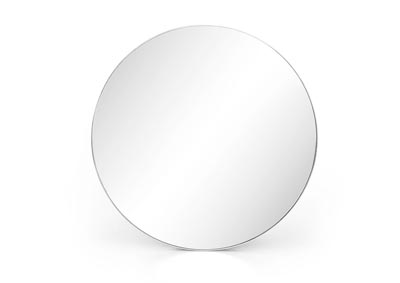 Image for Shiny Steel Hughes Bellvue Round Mirror