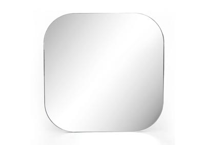 Image for Shiny Steel + Mirror Hughes Bellvue Square Mirror