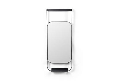 Image for Brushed Gunmetal + Mirror Hughes Luther Entry Mirror-Brushed Gunmetal