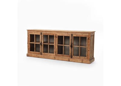 Image for Bleached Pine + Clear Glass Hughes Annex Monaco Sideboard