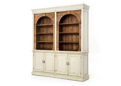 Image for Waxed Bleached Pine + Swedish Light Grey Hughes Stanford 2 Part Cabinet-Swedish Lt Grey