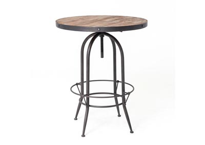 Image for Rustic Black + Waxed Bleached Pine Hughes Bristol Pub Table-Rustic Black