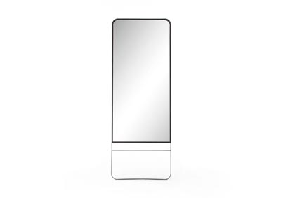 Image for Waxed Black + Mirror Irondale Chelsea Floor Mirror
