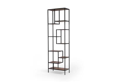 Image for Waxed Black + Antique Bleach Sealed Irondale Helena Bookcase