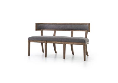 Image for Canvas Dark Moon + Aspen Grey Kensington Carter Dining Bench-Dark Moon Canvas